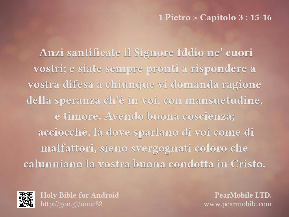 1 Pietro, Capitolo 3:15-16